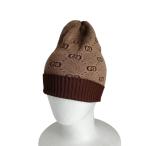  прекрасный товар GUCCI Gucci Kids GG рисунок шерсть Blend вязаная шапка Beanie шляпа L Brown Kids б/у одежда б/у 