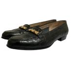 美品 Salvatore Ferragamo サルヴァトーレフェラガモ ヴァラ金具 レザーパンプス サイズ6C 23.5cm相当 ブラック レディース 古着 中古