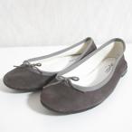  хорошая вещь repetto Repetto Cendrillon замша ba Rely na туфли-лодочки балетки размер 37 23.3cm степень темно-серый женский б/у одежда б/у 
