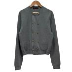 美品 23AW CABaN キャバン コットンカシミヤ ダブルボタンカーディガン F グレー レディース 古着 中古