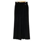  не использовался 24SS MAISON SPEICAL mezzo n специальный Easy Two Tuck Slacks слаксы брюки 21242465801 размер 38 черный женский б/у одежда б/у 