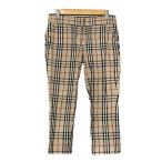  прекрасный товар BURBERRY BLUE LABEL Burberry Blue Label noba проверка укороченные брюки размер 34 бежевый женский б/у одежда б/у 