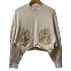  хорошая вещь 25SS Mame kurogouchimame черный go chiCording Embroidery Cropped Sweatshirt тренировочный футболка MM25SS-JS051 2 бежевый женский б/у одежда б/у 