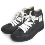 未使用 PRADA SPORT プラダスポーツ ハイカット デニム スニーカー 3218 7.5サイズ 26.5cm相当 インディゴブルー メンズ 古着 中古