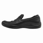  хорошая вещь PRADA SPORT Prada спорт кожа туфли без застежки Loafer обувь спортивные туфли 10 чёрный черный мужской б/у одежда б/у 