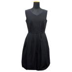  прекрасный товар m*s select M z select ba Rune One-piece безрукавка V шея платье A линия tuck flair 36 чёрный женский б/у одежда б/у 