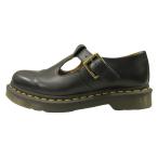 Dr.MARTENS ドクターマーチン マーチン POLLEY ポリー Tバー シューズ ブーツ レザー ストラップ 靴 UK4 23cm 黒 ブラック レディース 古着 中古