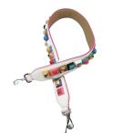 美品 FENDIフェンディ ロックスタッズ ストラップユー レザー バッグ用 ショルダーストラップ アクセサリー 小物 マルチカラー レディース 古着 中古