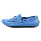 新品同様 LOUIS VUITTON ルイヴィトン レザー ローファー モカシン ドライビングシューズ スリッポン 靴 シューズ ブルー 7/26cm メンズ 古着 中古