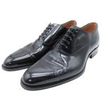 美品 DIOR ディオール Dior Timeless オックスフォード シューズ ポリッシュドカーフスキン レザー ダービー 革靴 42/27.0 黒 メンズ 古着 中古