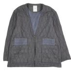 как новый UJOHu Joe V-NECK ZIP-UP BLOUSON V шея стеганое полотно флис жакет блузон внешний черный 2 мужской б/у одежда б/у 