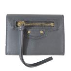 ショッピングバレンシアガ 新品同様 BALENCIAGA バレンシアガ NEO CLASSIC ネオクラシック 三つ折り財布 ミニウォレット コンパクト 財布 ブラック レディース 古着 中古