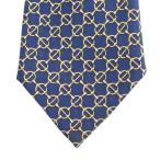HERMES Hermes общий рисунок шелк галстук постоянный Thai костюм бизнес вечеринка формальный темно-синий темно-синий мужской б/у одежда б/у 