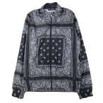 ショッピングGABBANA 未使用 DOLCE&GABBANA ドルチェアンドガッバーナ バンダナプリント ジップアップ ブルゾン 羽織 ペイズリー 48 黒×白 メンズ 古着 中古