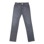 新品同様 DOLCE&GABBANA ドルチェアンドガッバーナ ヘリンボーン デニム パンツ ジーンズ トラウザー ウォッシュ加工 46 グレー メンズ 古着 中古