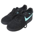 新品同様 TIFFANY&CO×NIKE ティファニー×ナイキ AIR FORCE 1 LOW 1837 エアフォース1 ローカット スニーカー DZ1382-001 25cm ブラック メンズ 古着 中古