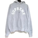 ショッピングシュプリーム 良品 25SS Supreme×Champion シュプリーム チャンピオン Hooded Sweatshirt アーチロゴ スウェットパーカー Lサイズ グレー メンズ 古着 中古