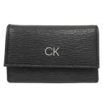  не использовался CALVIN KLEIN Calvin Klein кожа 6 полосный чехол для ключей CK Logo 31CK170002 чёрный черный мужской женский б/у одежда б/у 