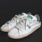 新品同様 BALENCIAGA×adidas バレンシアガ アディダス スタンスミス ダメージ加工 スニーカー 721836 24.5cm ホワイト レディース 古着 中古