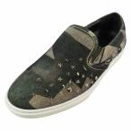  не использовался JIMMY CHOO Jimmy Choo туфли без застежки камуфляж камуфляж замша кожа Star заклепки спортивные туфли обувь обувь 41.5 зеленый мужской б/у одежда б/у 