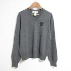 美品 COMME des GARCONS SHIRT コムデギャルソンシャツ ハイゲージニットセーター Lサイズ グレー レディース 古着 中古