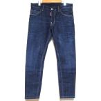 美品 24AW DSQUARED2 ディースクエアード SKATER JEANS スケータージーンズ デニムパンツ S74LB1316 48 170/72A インディゴ メンズ 古着 中古