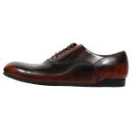 未使用 DOLCE&GABBANA ドルチェアンドガッバーナ パティーナ レザー オックスフォード ドレスシューズ 革靴 7 濃茶 メンズ 古着 中古