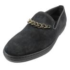  не использовался JIMMY CHOO Jimmy Choo цепь туфли без застежки low cut спортивные туфли обувь замша кожа обувь 40 черный мужской б/у одежда б/у 