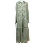  не использовался Kana kana вечернее платье chu-ru гонки tia- Delon g длина длинный рукав sia- One-piece M хаки женский б/у одежда б/у 