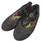  не использовался Christian Dior Christian Dior DIOR POEME сетка гонки выше плоская обувь туфли-лодочки 36.5 черный женский б/у одежда б/у 