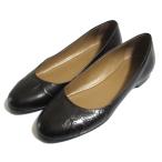  прекрасный товар HERMES Hermes кожа ek потертость Bliss type вдавлено . плоская обувь туфли-лодочки размер 36 1/2 примерно 23.5cm черный женский б/у одежда б/у 