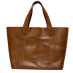 ショッピング古着 良品 genten ゲンテン アマーノ レザートートバック L ブラウン メンズ レディース 古着 中古