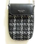 美品 kate spade new york ケイトスペード ステッフィー ツイード フォン クロスボディ ショルダーバッグ ブラック レディース 古着 中古