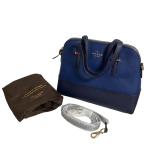 新品同様 kate spade ケイトスペード バイカラー 2WAY トートバッグ ショルダーバッグ ネイビー ブルー レディース 古着 中古