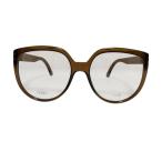 ショッピングフェンディ 美品 FENDI フェンディ 眼鏡 サングラス FF00421 クリアレンズ ブラウンフレーム メンズ レディース 古着 中古