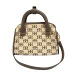  не использовался SNIDEL Snidel парусина Mini Boston 2WAY сумка сумка на плечо белый угольно-серый женский б/у одежда б/у 