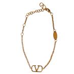  хорошая вещь Valentino Garavani Valentino galava-niV Logo signature цепь metal браслет аксессуары Gold цвет женский б/у одежда б/у 