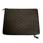  как новый GIVENCHYji van si.W Zip Cross точка клатч черный мужской женский б/у одежда б/у 
