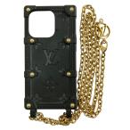  прекрасный товар LOUIS VUITTON Louis Vuitton li багажник iPhone кейс 14Pro M81997 черный женский б/у одежда б/у 