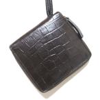 美品 DRIES VAN NOTEN ドリスヴァンノッテン ショルダーウォレット ラウンドファスナー 財布 ブラウン メンズ レディース 古着 中古