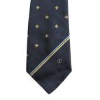  прекрасный товар dunhill Dunhill шелк цветочный принт галстук постоянный Thai бизнес темно-синий темно-синий серия мужской б/у одежда б/у 