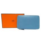  хорошая вещь Hermes vo- Epson Agenda Zip раунд застежка-молния обложка для записной книжки *L печать голубой Gene мужской женский б/у одежда б/у 