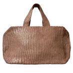  прекрасный товар Jurgen Lehl Jurgen Lehl go-to кожа сетка сумка "Boston bag" ручная сумочка розовый бежевый женский б/у одежда б/у 
