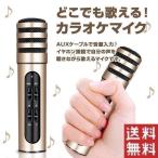 どこでも歌える カラオケマイク 高音質 AUX 音源入力 イヤホン接続 声を聴きながら歌える スマホ 録音対応 ヒトカラ ノイズキャンセリング