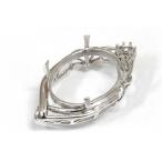 kj036[ овальный 18.5 мм ×14.5 мм ] с бриллиантом подвеска пустой рамка-оправа 