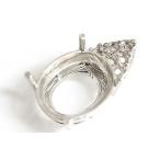 kj069[ овальный 11 мм ×9 мм ] с бриллиантом подвеска пустой рамка-оправа 