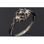 ( ограниченный товар образец )nt353-sample11[ раунд 4.0 мм ] серебряный с бриллиантом кольцо пустой рамка-оправа 