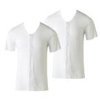 [.. кимоно город ] джентльмен для передний открытие рубашка короткий рукав крюк тип (2 листов комплект ) уход для нижнее белье (L)