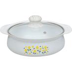  мир flat f Rays (Wahei freiz) настольный кастрюля 20cm IH* газ кастрюля с одной ручкой керамика обработка сигнал low обработка белый Showa Retro retoruRB-2