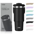 TYESO высокий стакан соломинка имеется 1200ml фляжка термос теплоизоляция большая вместимость нержавеющая сталь бутылка крышка имеется ... нет вода бутылка перевозка ручка есть 